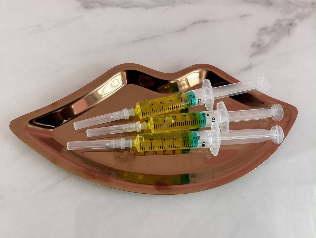 Fat dissolving treatment syringes